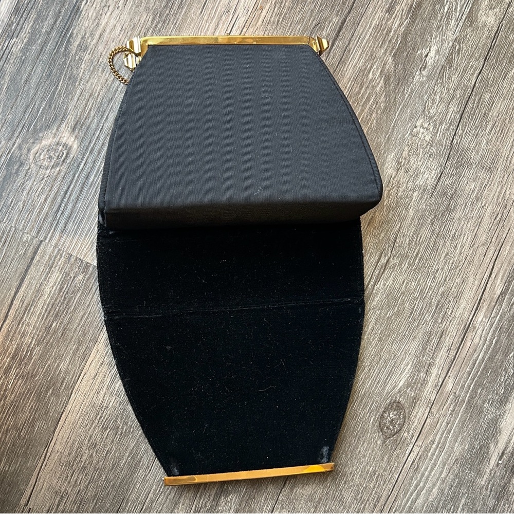 Rare Vintage 1950s Edwards Bag, Convertible Gold and Black Evening Purse - Picture 11 of 16